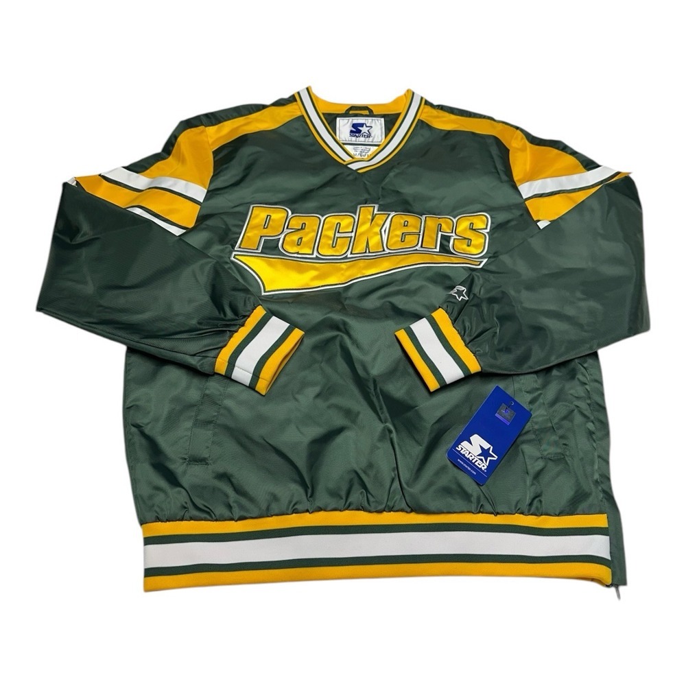 Starter Green Bay Packers Jacket Mens M Pullover Windbreaker Retro NFL Football